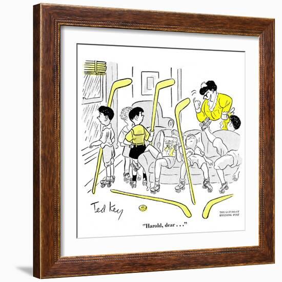 Hazel Cartoon-Ted Key-Framed Giclee Print