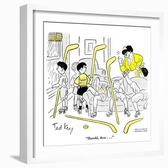 Hazel Cartoon-Ted Key-Framed Giclee Print