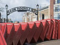 Red Telephone Box Sculpture Out of Order by David Mach. Kingston Upon Thames, Surrey-Hazel Stuart-Photographic Print