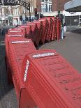 Red Telephone Box Sculpture Out of Order by David Mach. Kingston Upon Thames, Surrey-Hazel Stuart-Photographic Print