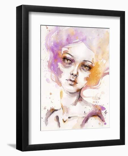 Hazy Dayz (female portrait)-Sillier than Sally-Framed Art Print