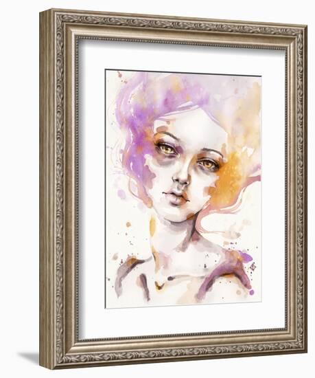 Hazy Dayz (female portrait)-Sillier than Sally-Framed Art Print