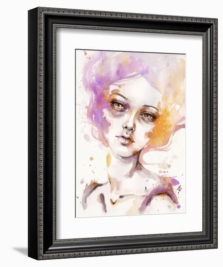 Hazy Dayz (female portrait)-Sillier than Sally-Framed Art Print