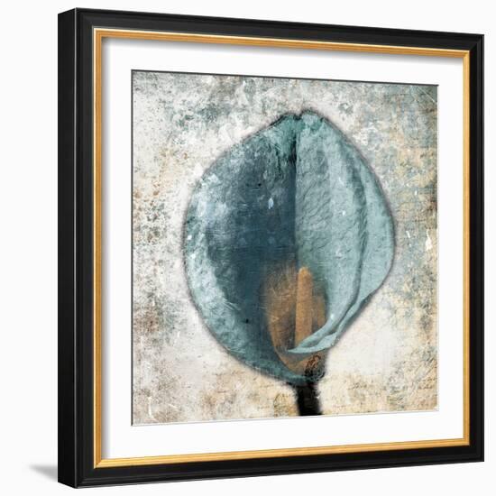 Hazy Grey Blue-Jace Grey-Framed Art Print