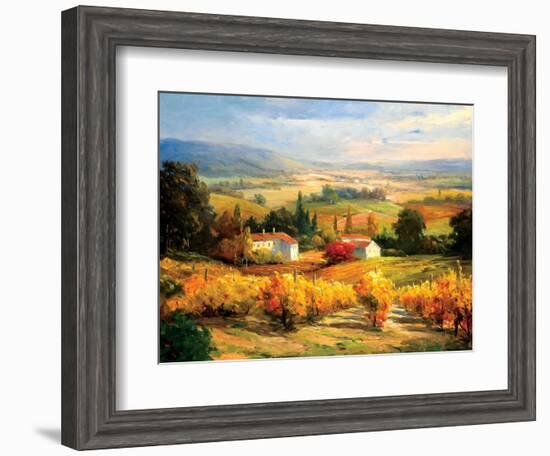 Hazy Tuscan Farm-S. Hinus-Framed Art Print