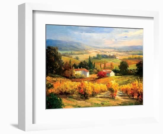 Hazy Tuscan Farm-S. Hinus-Framed Art Print