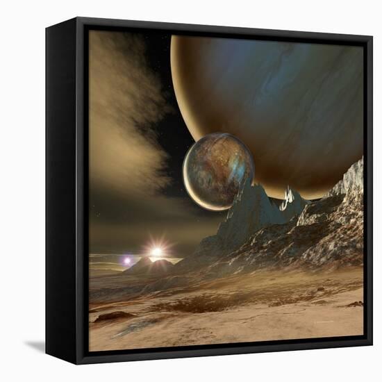 HD 188753 Planetary System-Detlev Van Ravenswaay-Framed Premier Image Canvas