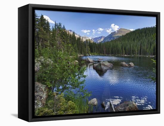 Hdr, Digital Composite, Bear Lake, Rocky Mountain National Park, Colorado, Usa-Rick A Brown-Framed Premier Image Canvas