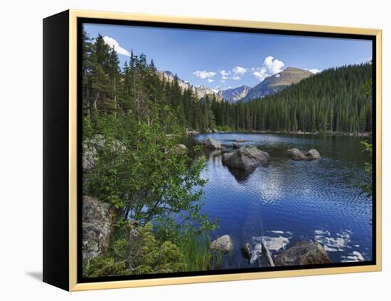 Hdr, Digital Composite, Bear Lake, Rocky Mountain National Park, Colorado, Usa-Rick A Brown-Framed Premier Image Canvas