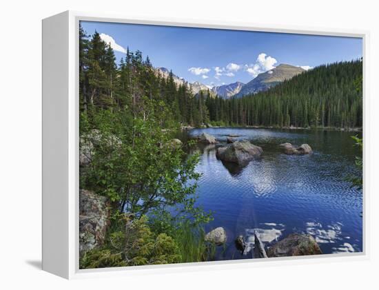 Hdr, Digital Composite, Bear Lake, Rocky Mountain National Park, Colorado, Usa-Rick A Brown-Framed Premier Image Canvas