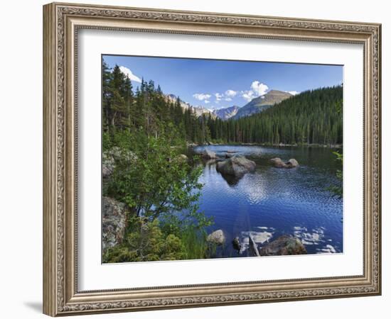 Hdr, Digital Composite, Bear Lake, Rocky Mountain National Park, Colorado, Usa-Rick A Brown-Framed Photographic Print