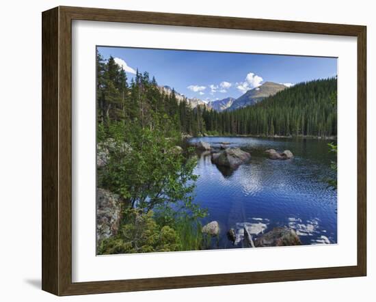 Hdr, Digital Composite, Bear Lake, Rocky Mountain National Park, Colorado, Usa-Rick A Brown-Framed Photographic Print