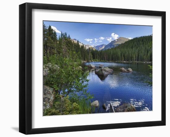 Hdr, Digital Composite, Bear Lake, Rocky Mountain National Park, Colorado, Usa-Rick A Brown-Framed Photographic Print