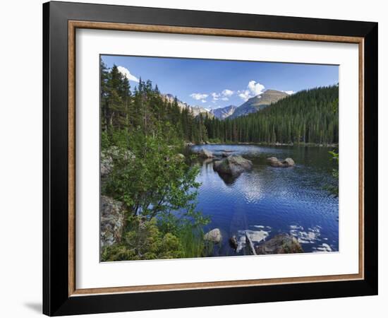 Hdr, Digital Composite, Bear Lake, Rocky Mountain National Park, Colorado, Usa-Rick A Brown-Framed Photographic Print