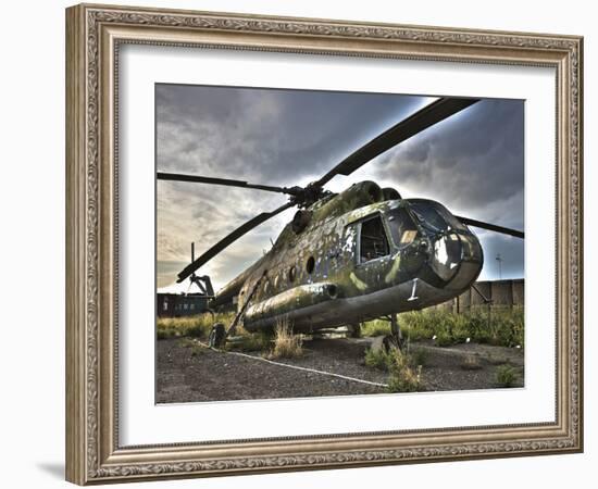 HDR Image of An Afghanistan National Army Mil Mi-17 Helicopter-Stocktrek Images-Framed Photographic Print