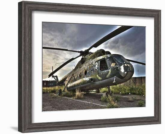 HDR Image of An Afghanistan National Army Mil Mi-17 Helicopter-Stocktrek Images-Framed Photographic Print