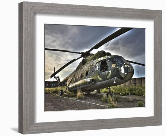 HDR Image of An Afghanistan National Army Mil Mi-17 Helicopter-Stocktrek Images-Framed Photographic Print