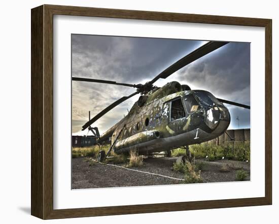 HDR Image of An Afghanistan National Army Mil Mi-17 Helicopter-Stocktrek Images-Framed Photographic Print