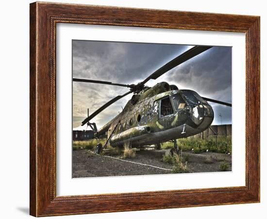 HDR Image of An Afghanistan National Army Mil Mi-17 Helicopter-Stocktrek Images-Framed Photographic Print