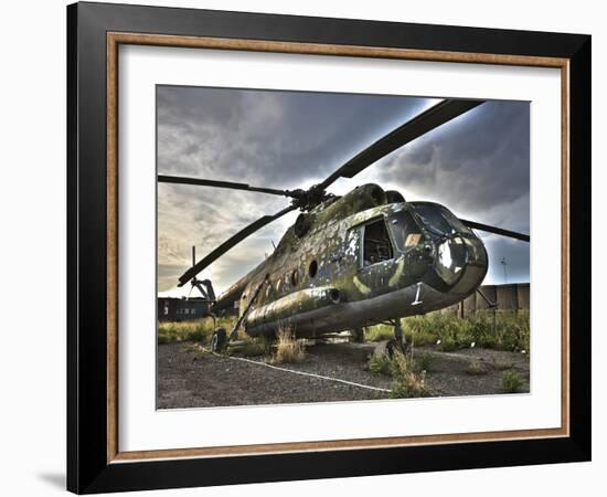 HDR Image of An Afghanistan National Army Mil Mi-17 Helicopter-Stocktrek Images-Framed Photographic Print