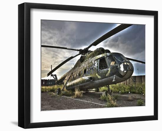 HDR Image of An Afghanistan National Army Mil Mi-17 Helicopter-Stocktrek Images-Framed Photographic Print