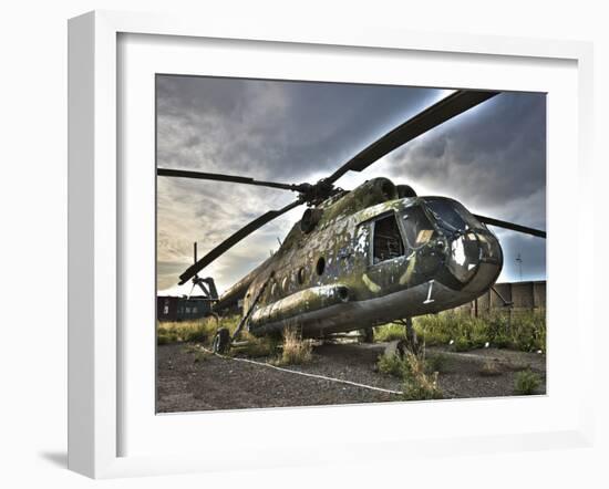 HDR Image of An Afghanistan National Army Mil Mi-17 Helicopter-Stocktrek Images-Framed Photographic Print