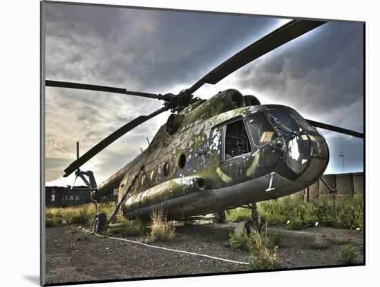 HDR Image of An Afghanistan National Army Mil Mi-17 Helicopter-Stocktrek Images-Mounted Photographic Print