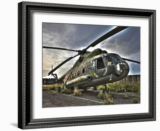 HDR Image of An Afghanistan National Army Mil Mi-17 Helicopter-Stocktrek Images-Framed Photographic Print