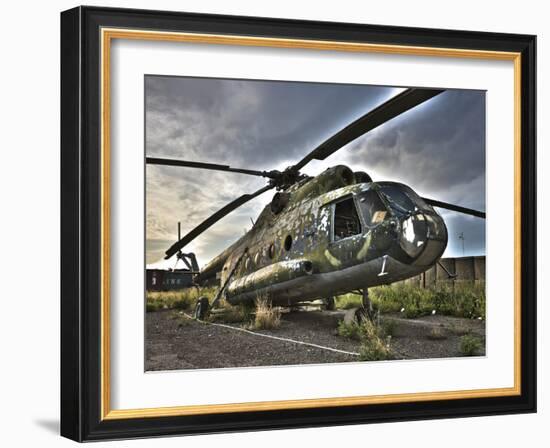 HDR Image of An Afghanistan National Army Mil Mi-17 Helicopter-Stocktrek Images-Framed Photographic Print