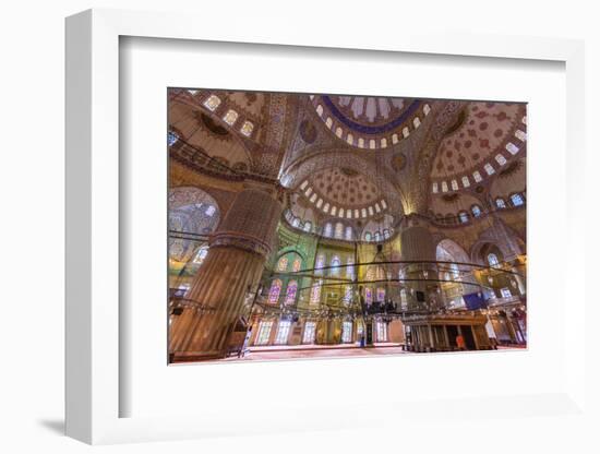 Hdr. Main Prayer Area in the Blue Mosque. Istanbul. Turkey-Tom Norring-Framed Photographic Print