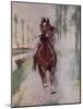 "He Bent over His Horse's Head, Petting and Carressing Him"-Arthur C. Michael-Mounted Giclee Print