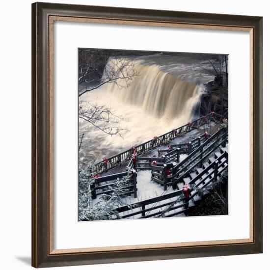 He Falls in the Heart of Chagrin Falls-null-Framed Photographic Print
