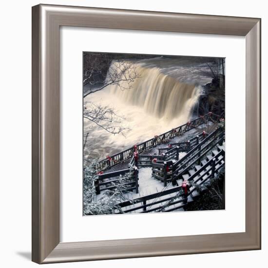 He Falls in the Heart of Chagrin Falls-null-Framed Photographic Print