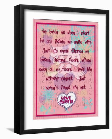 He Hold Me When I Start to Cry-Cathy Cute-Framed Giclee Print