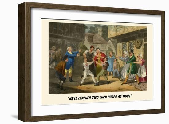 He'Ll Leather Two Such Chaps as That-Henry Thomas Alken-Framed Art Print