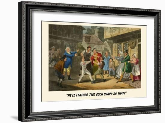 He'Ll Leather Two Such Chaps as That-Henry Thomas Alken-Framed Art Print