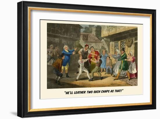 He'Ll Leather Two Such Chaps as That-Henry Thomas Alken-Framed Art Print