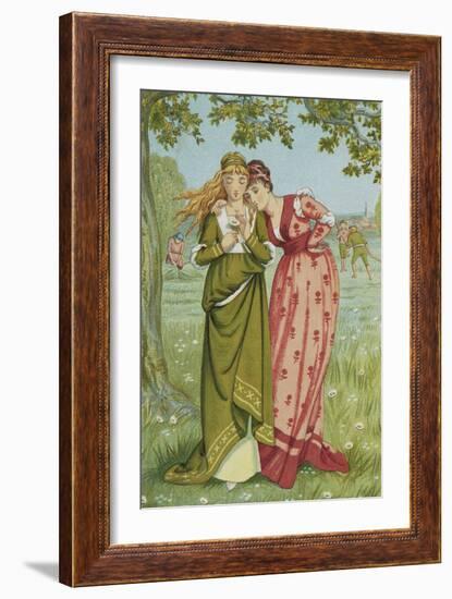 He Loves Me, He Loves Me Not-Walter Crane and Kate Greenaway-Framed Giclee Print