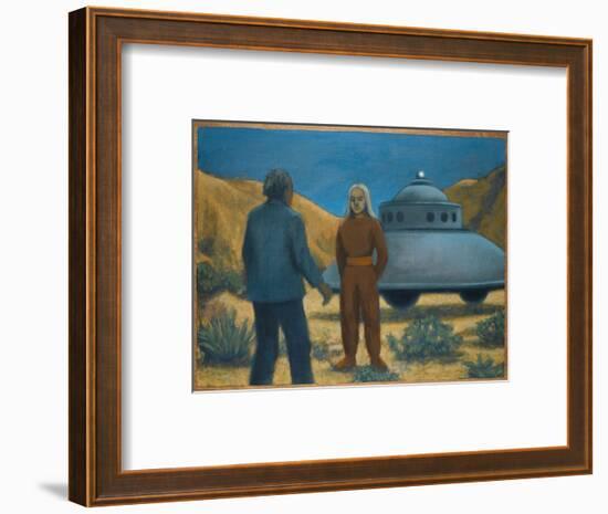 He Meets Orthon, a Venusian, at Desert Center, California-Michael Buhler-Framed Art Print