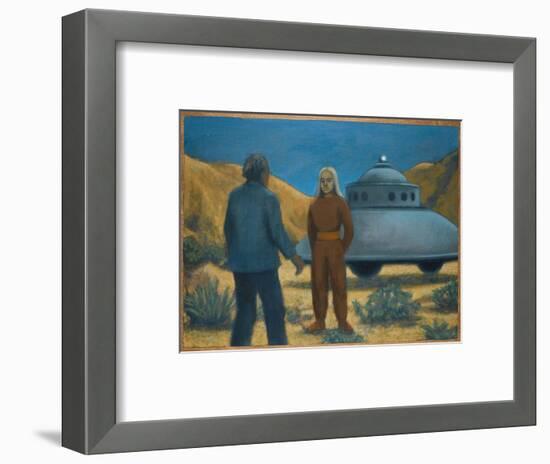 He Meets Orthon, a Venusian, at Desert Center, California-Michael Buhler-Framed Art Print