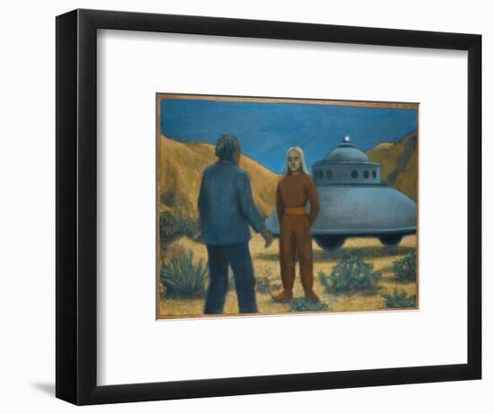 He Meets Orthon, a Venusian, at Desert Center, California-Michael Buhler-Framed Art Print
