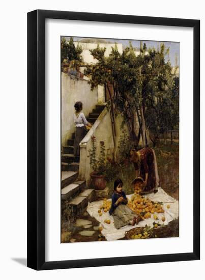 he Orange Gatherers-John William Waterhouse-Framed Giclee Print