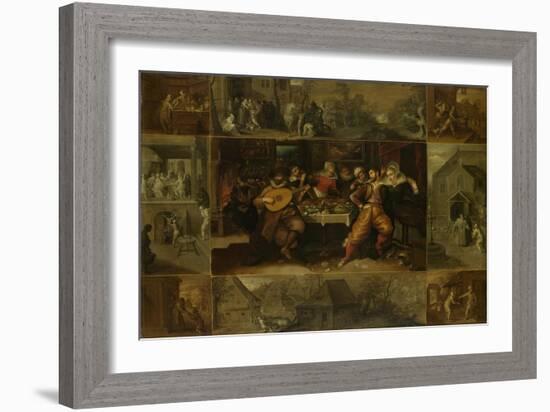 He Parable of the Prodigal Son, 1620-Frans Francken the Younger-Framed Giclee Print