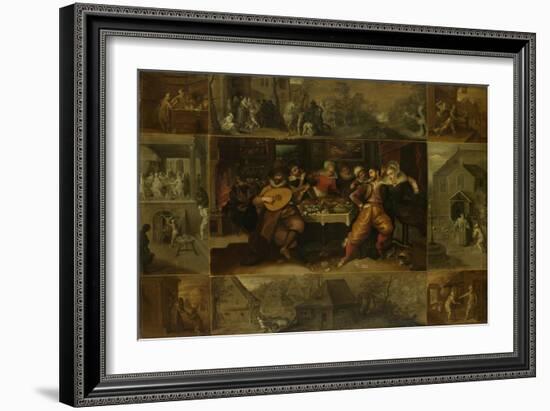 He Parable of the Prodigal Son, 1620-Frans Francken the Younger-Framed Giclee Print