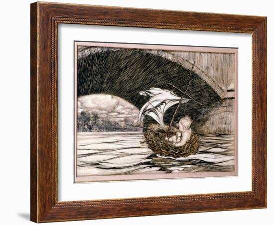 He Passed Under the Bridge and Came Within Full Sight of the Delectable Gardens', Illustration for-Arthur Rackham-Framed Giclee Print