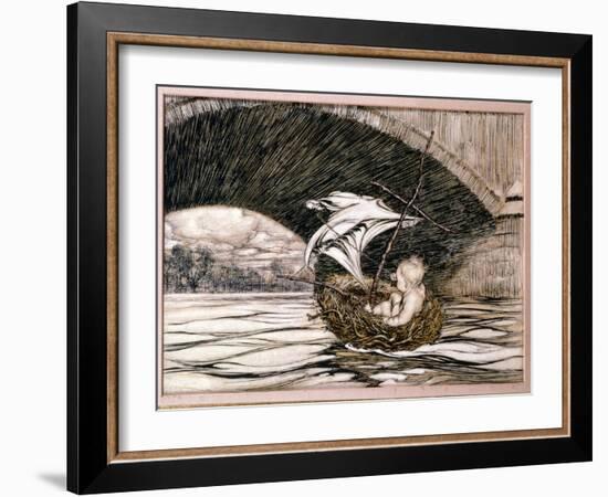 He Passed Under the Bridge and Came Within Full Sight of the Delectable Gardens', Illustration for-Arthur Rackham-Framed Giclee Print