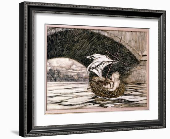 He Passed Under the Bridge and Came Within Full Sight of the Delectable Gardens', Illustration for-Arthur Rackham-Framed Giclee Print