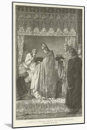 He Received the Crown of Thorns with Great Devotion-null-Mounted Giclee Print