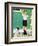 He’s Going to Be Taller Than Dad (or Boy Measuring Himself on Wall)-Norman Rockwell-Framed Giclee Print