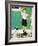 He’s Going to Be Taller Than Dad (or Boy Measuring Himself on Wall)-Norman Rockwell-Framed Giclee Print